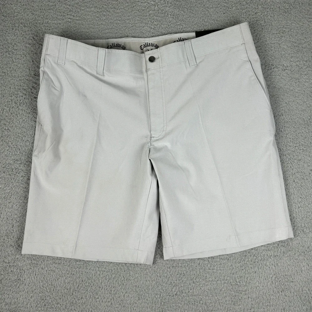 Callaway Golf Shorts Mens 40 Gray‎ Active Waistband Performance Stretch Preppy